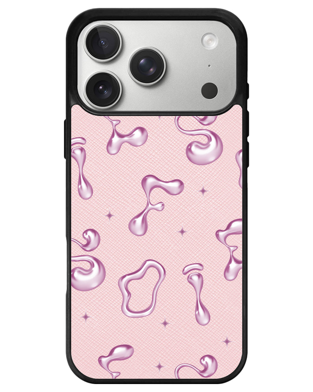 iPhone Leather Grip - Pink Chrome Monogram