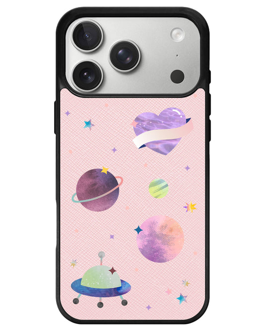 iPhone Leather Grip - Pink Planet