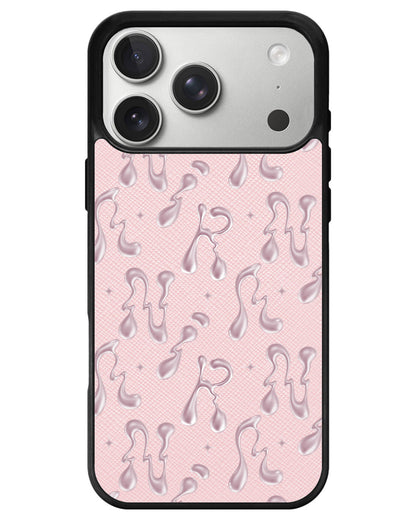 iPhone Leather Grip - Pink Chrome Monogram 2.0