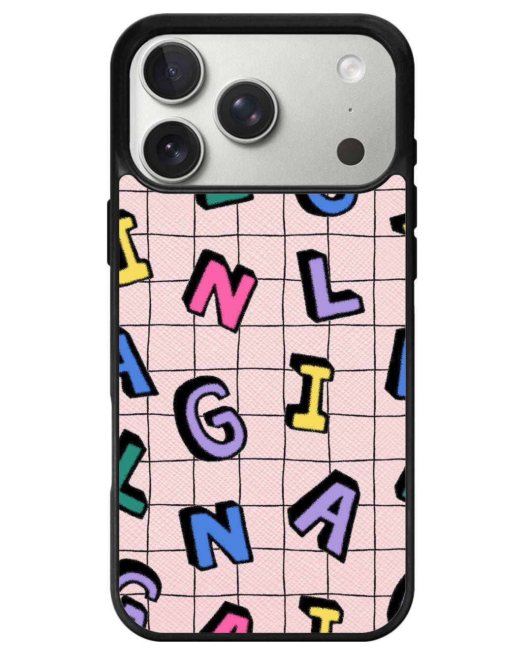iPhone Leather Grip - Playful Monogram 2.0