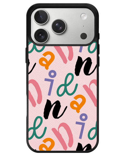 iPhone Leather Grip - Playful Monogram 3.0