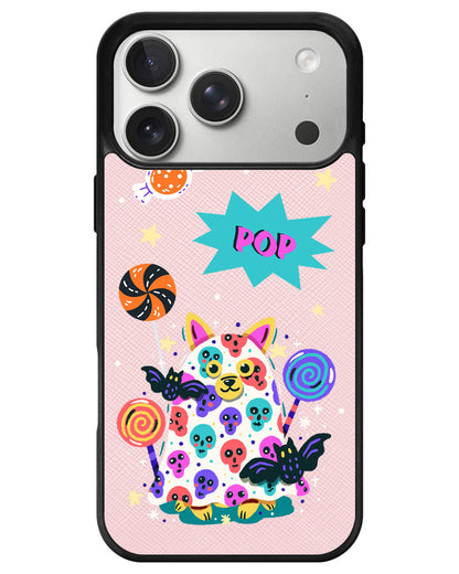 iPhone Leather Grip - Puppy Monster