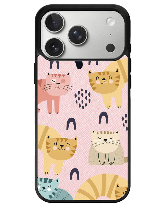 iPhone Leather Grip - Rainbow Meow 1.0