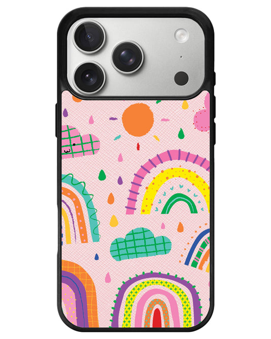 iPhone Leather Grip - Rainbow