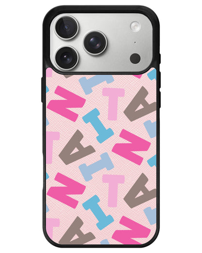 iPhone Leather Grip - Scattered Monogram 2.0