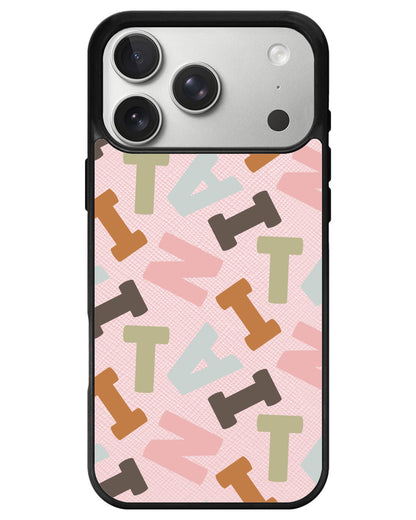 iPhone Leather Grip - Scattered Monogram 4.0
