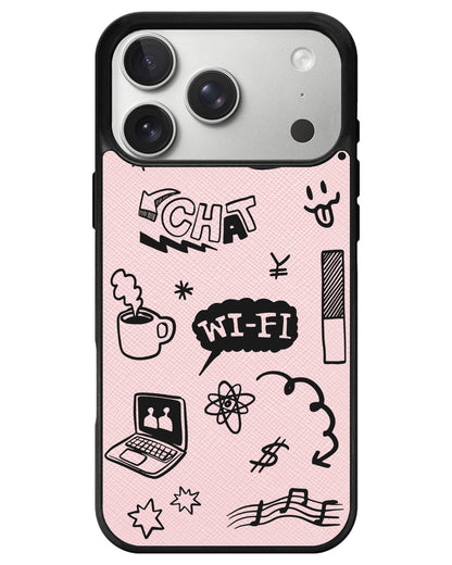 iPhone Leather Grip - Social Black