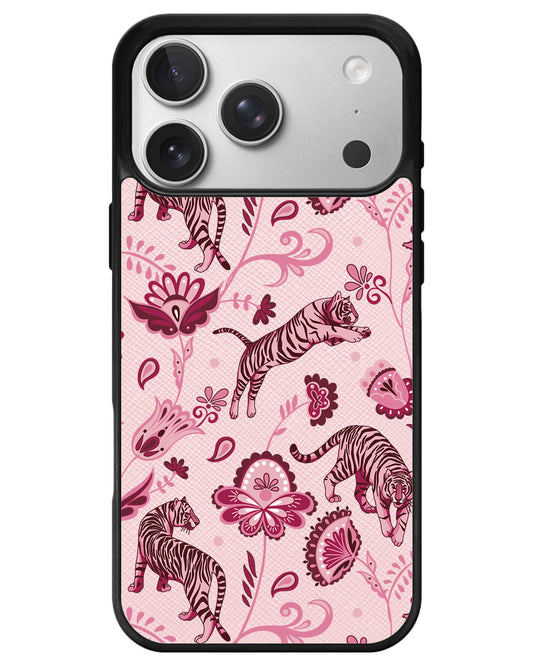 iPhone Leather Grip - Tiger & Floral 2.0