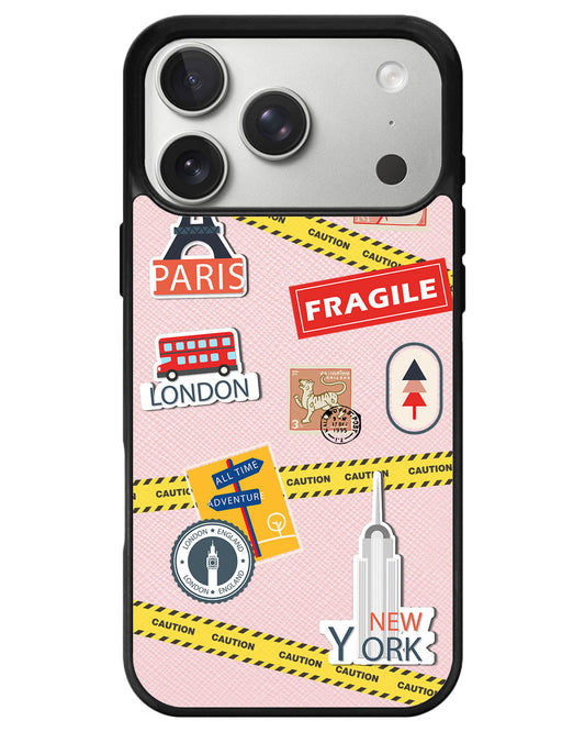 iPhone Leather Grip - Travel Sticker
