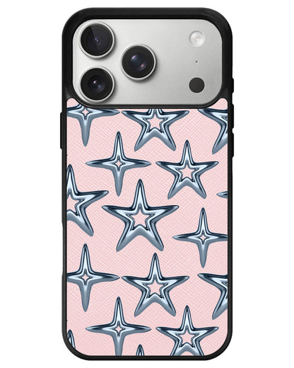 iPhone Leather Grip - Chrome Star