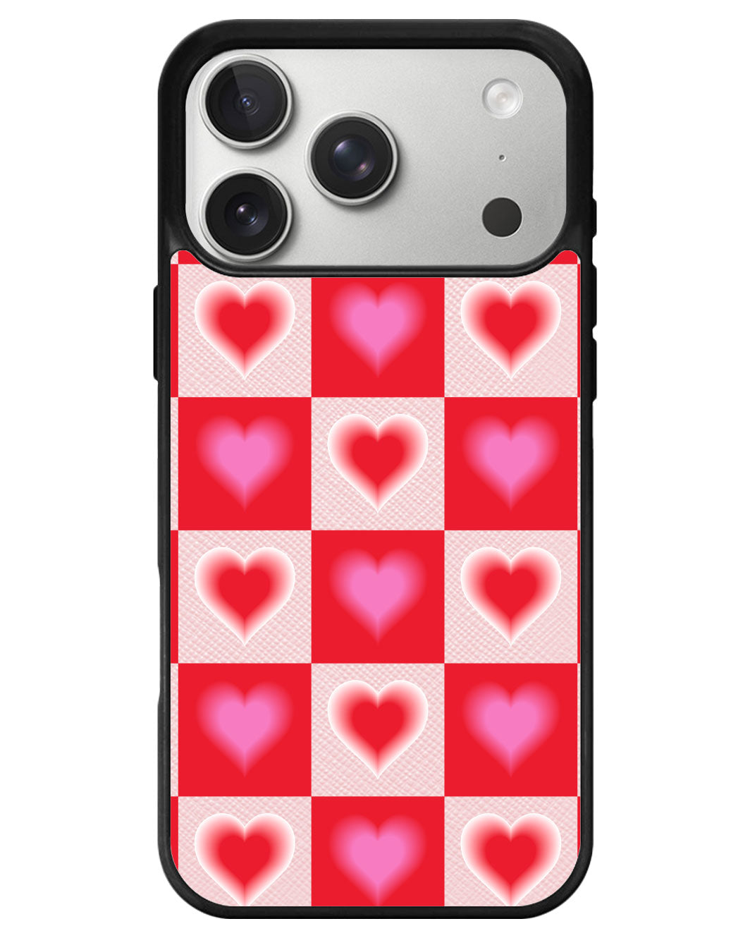 iPhone Leather Grip - Love Checkered
