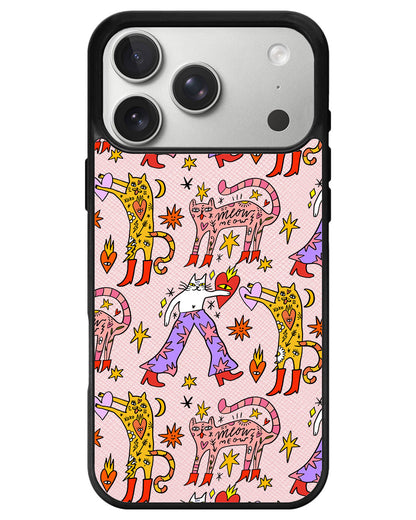 iPhone Leather Grip - Meow