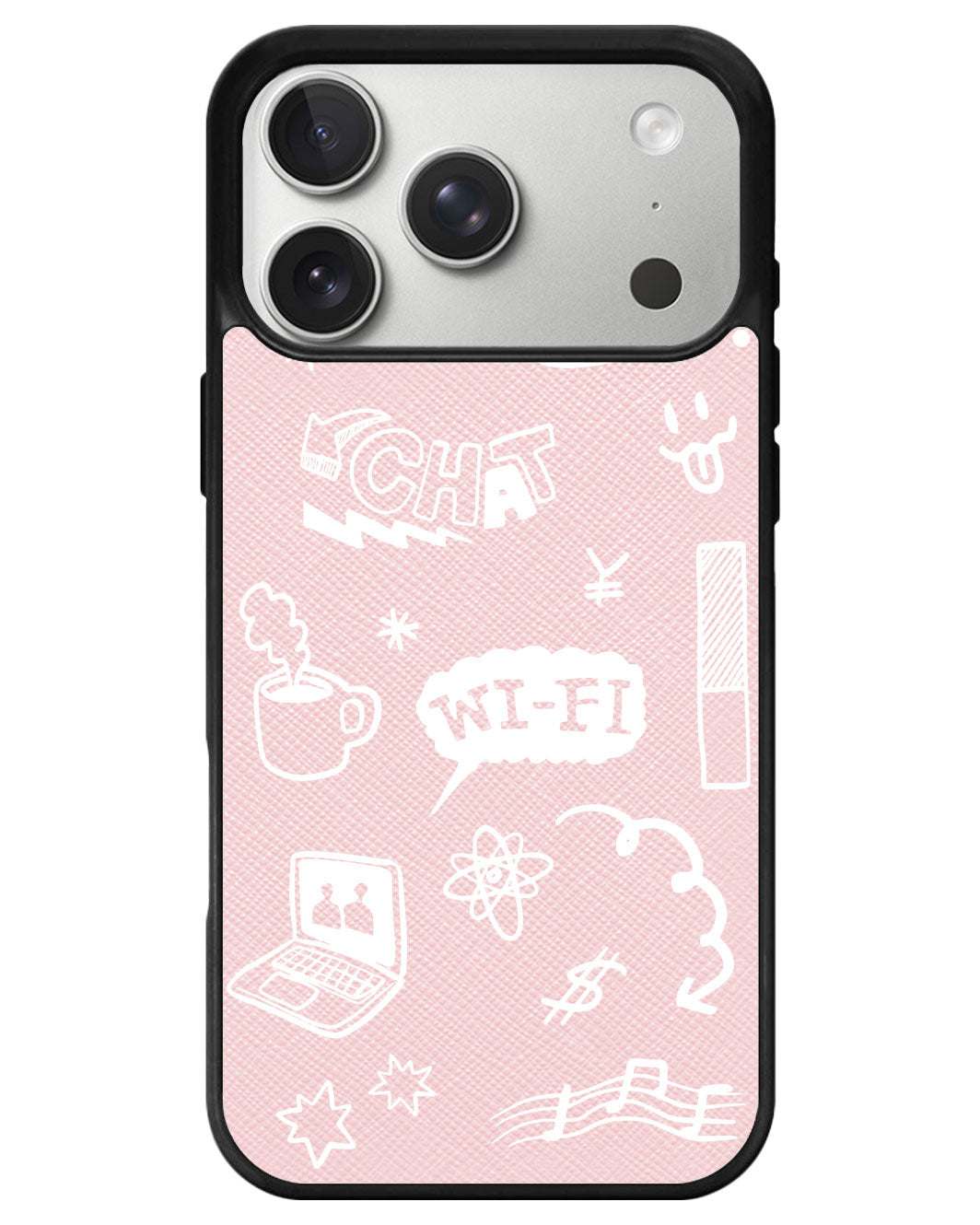 iPhone Leather Grip - Social White