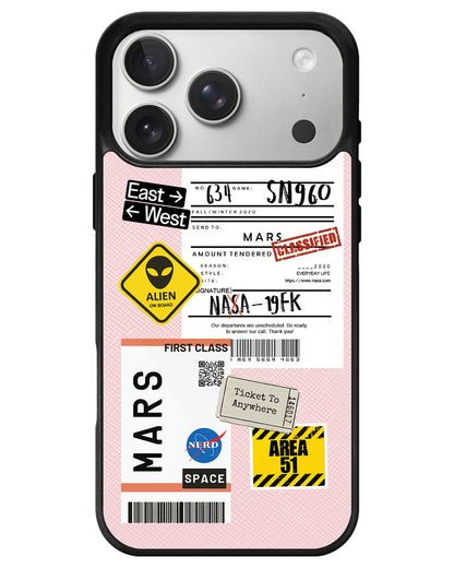 iPhone Leather Grip - Ticket To Mars