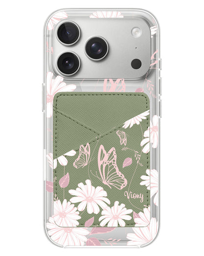 iPhone Phone Wallet Case - Butterfly & Daisy