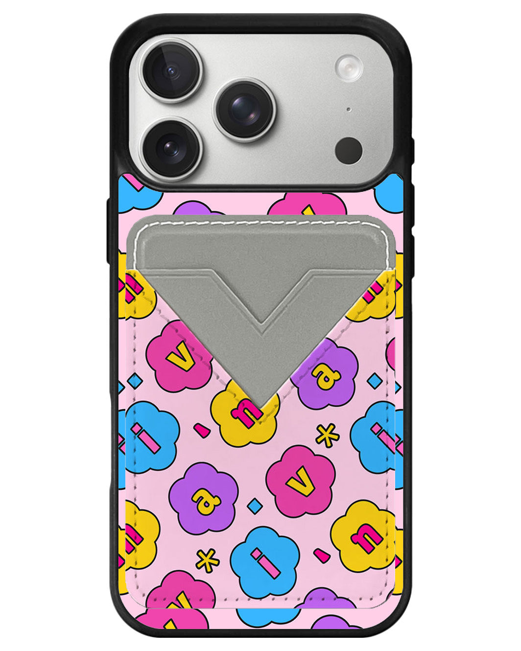 iPhone Avant Wallet Case - Flower Petals Monogram 4.0
