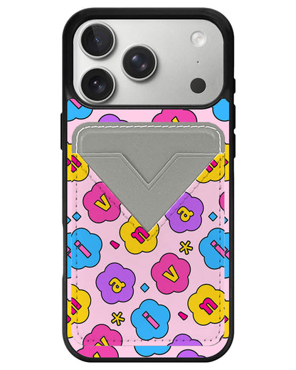 iPhone Avant Wallet Case - Flower Petals Monogram 4.0
