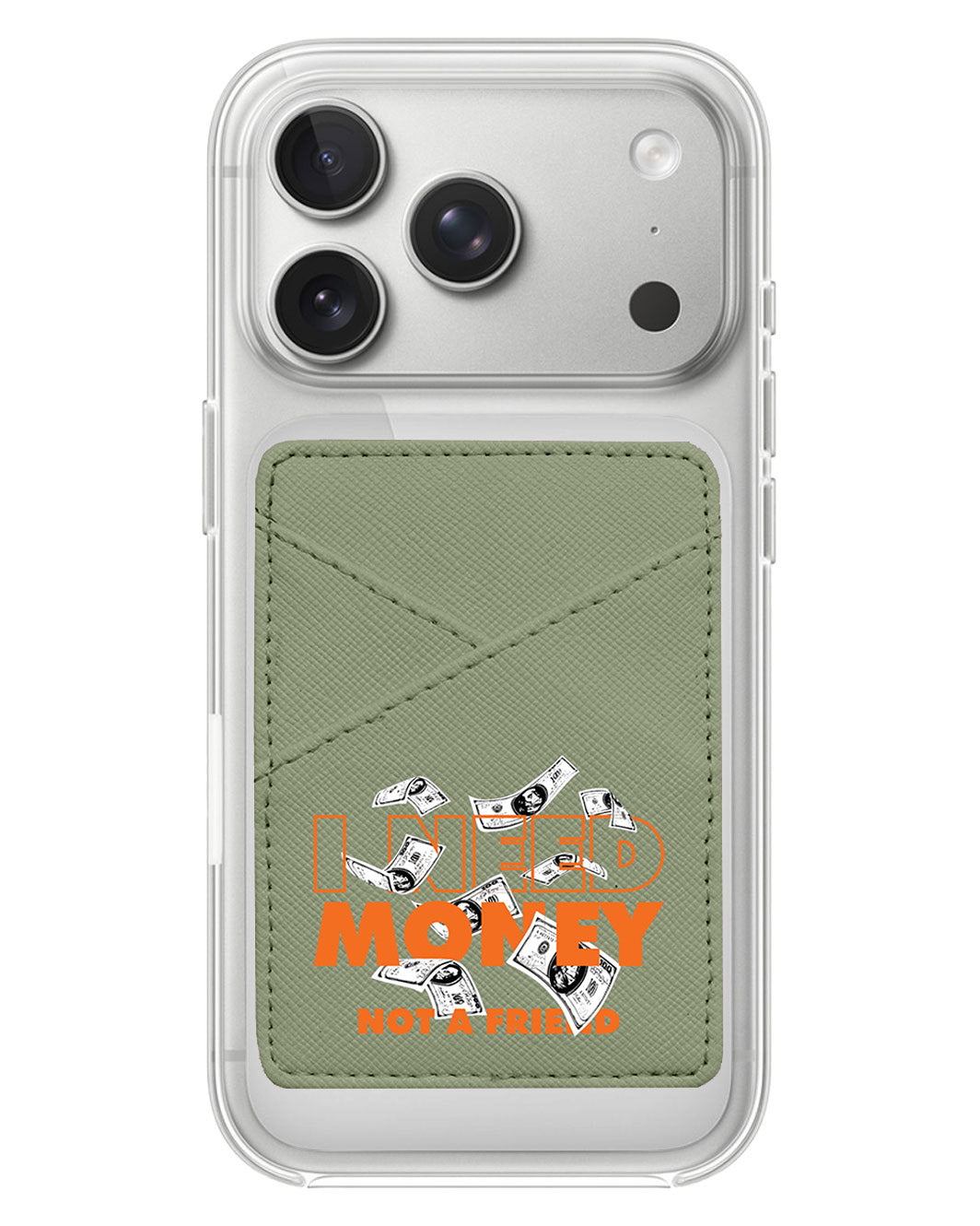 iPhone Phone Wallet Case - Money Better Than Friend