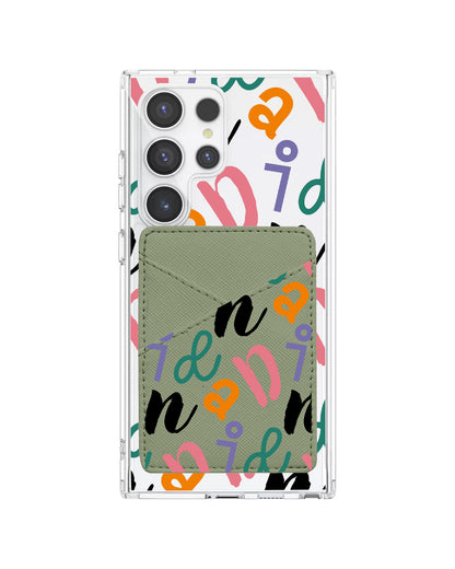 Android Phone Wallet Case - Playful Monogram 3.0