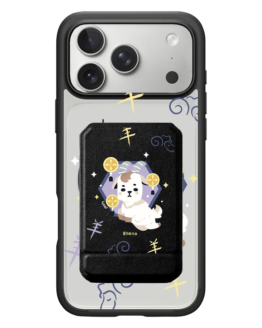 iPhone Magnetic Multifold Wallet - Goat (Chinese Zodiac / Shio)
