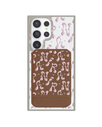 Android Magnetic Multifold Wallet - Pink Chrome Monogram 2.0