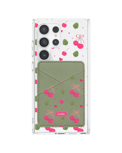 Android Phone Wallet Case - Coquette Cherry