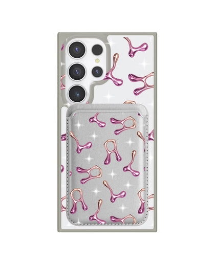 Android Magnetic Wallet Case - Chrome Monogram 3.0