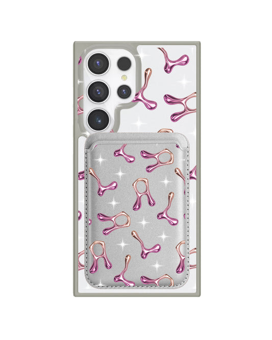 Android Magnetic Wallet Case - Chrome Monogram 3.0