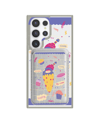 Android Magnetic Wallet Case - Candy Doodle