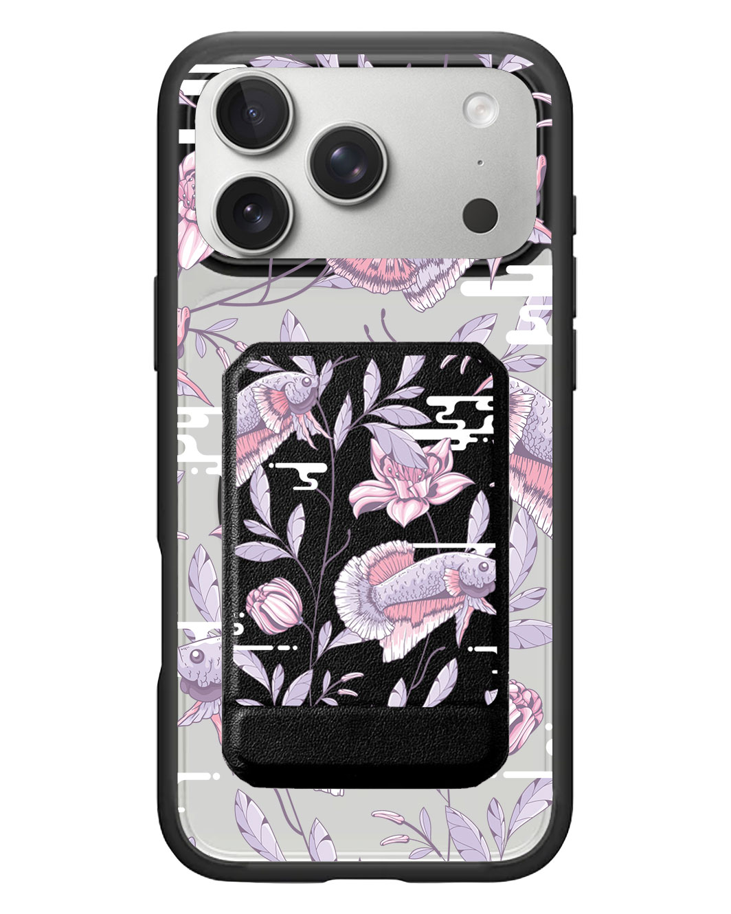 iPhone Magnetic Multifold Wallet - Fish & Floral 1.0