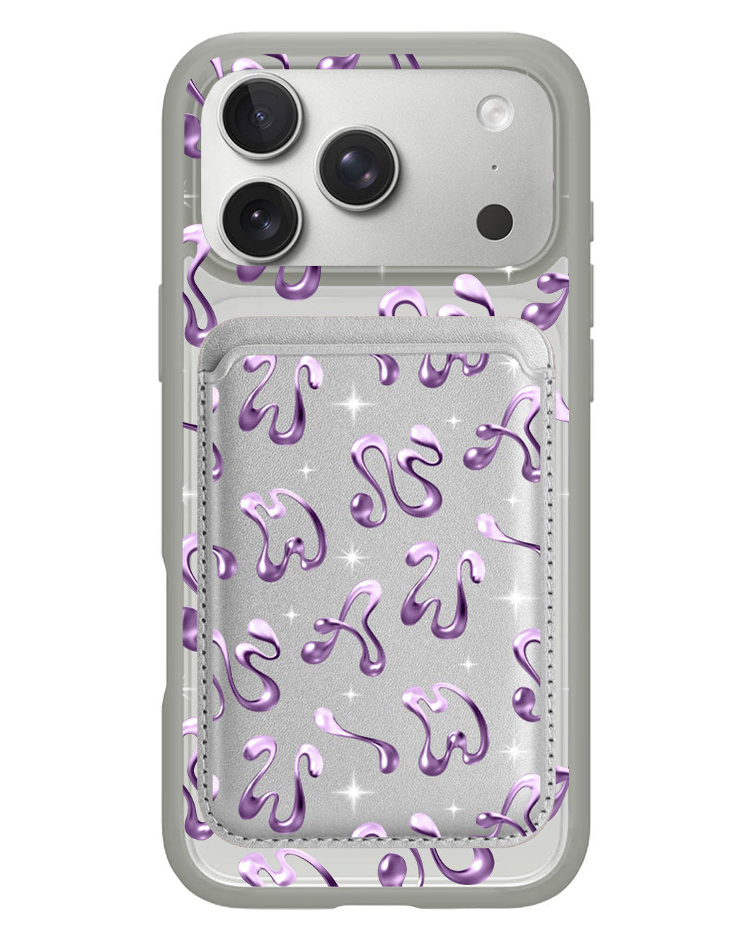 iPhone Magnetic Wallet Case - Chrome Monogram 4.0