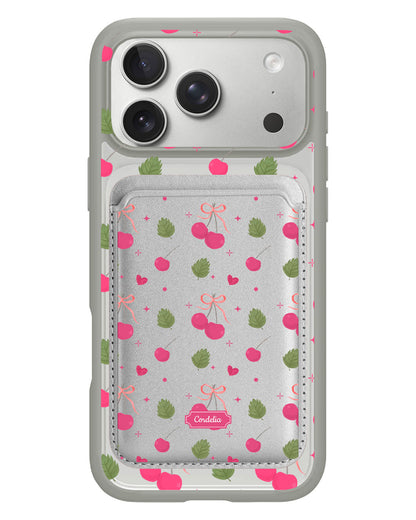 iPhone Magnetic Wallet Case - Coquette Cherry