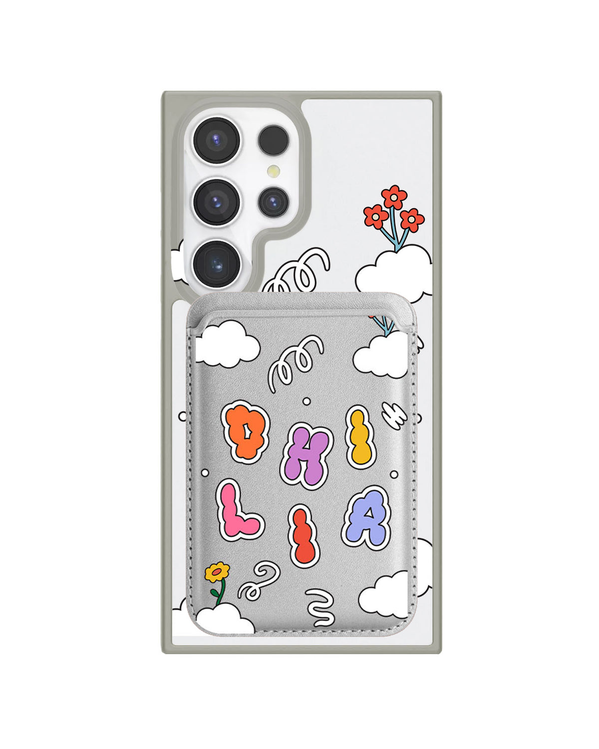 Android Magnetic Wallet Case - Adorable monogram 6.0
