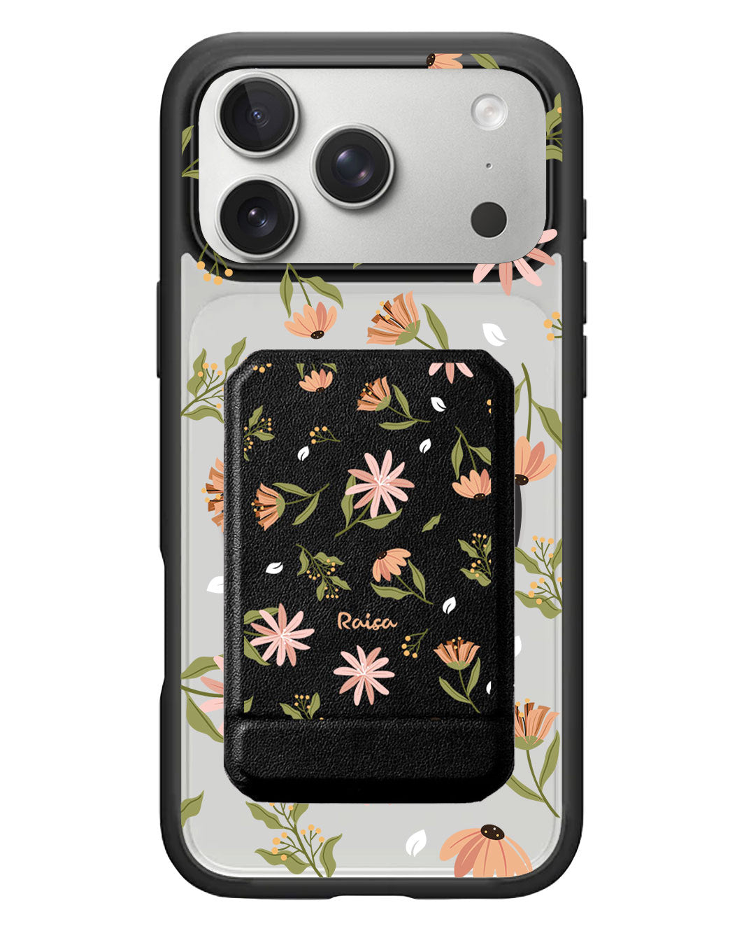 iPhone Magnetic Multifold Wallet - Cosmos Flower
