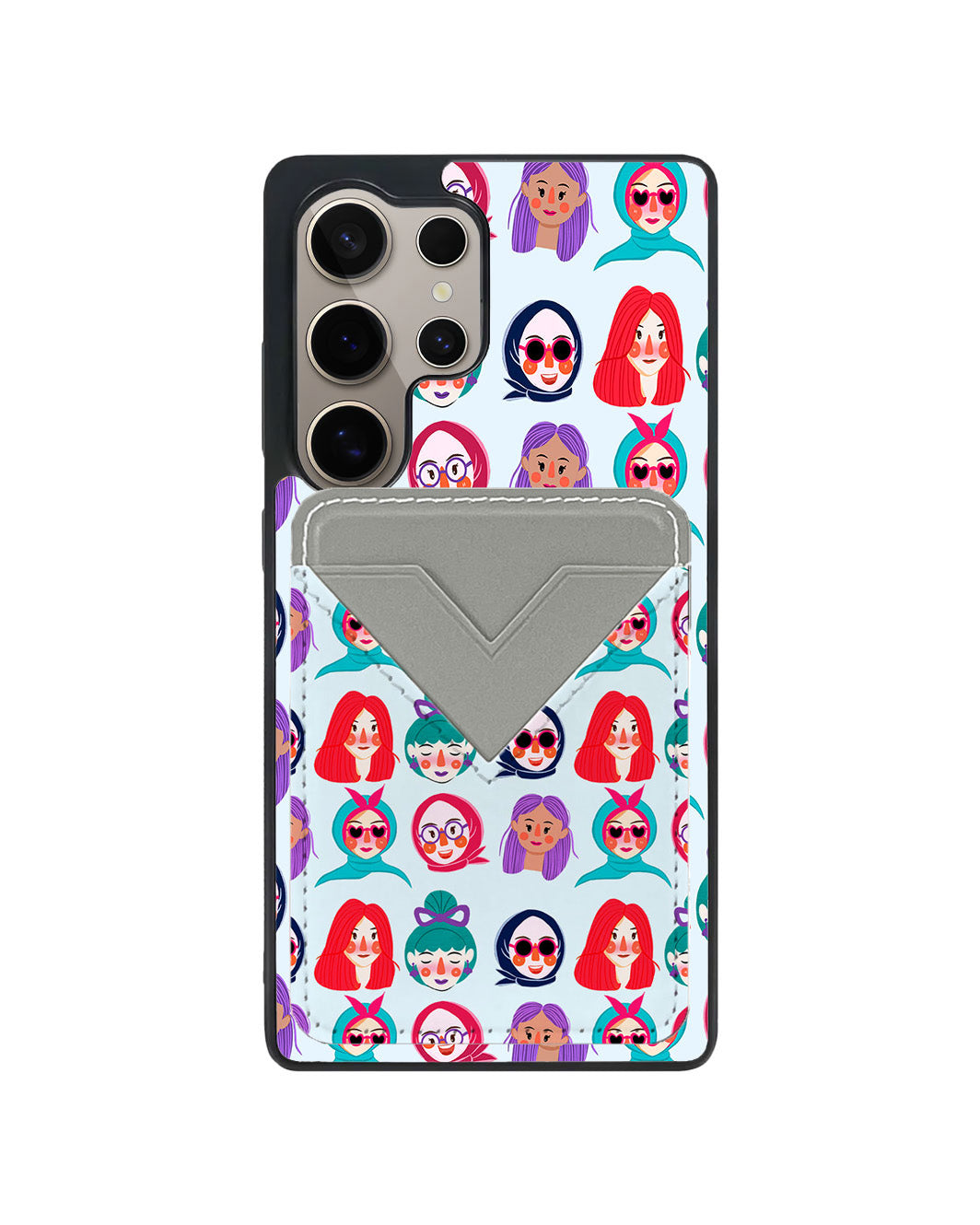 Android Avant Wallet Case - Cute Sweety Faces
