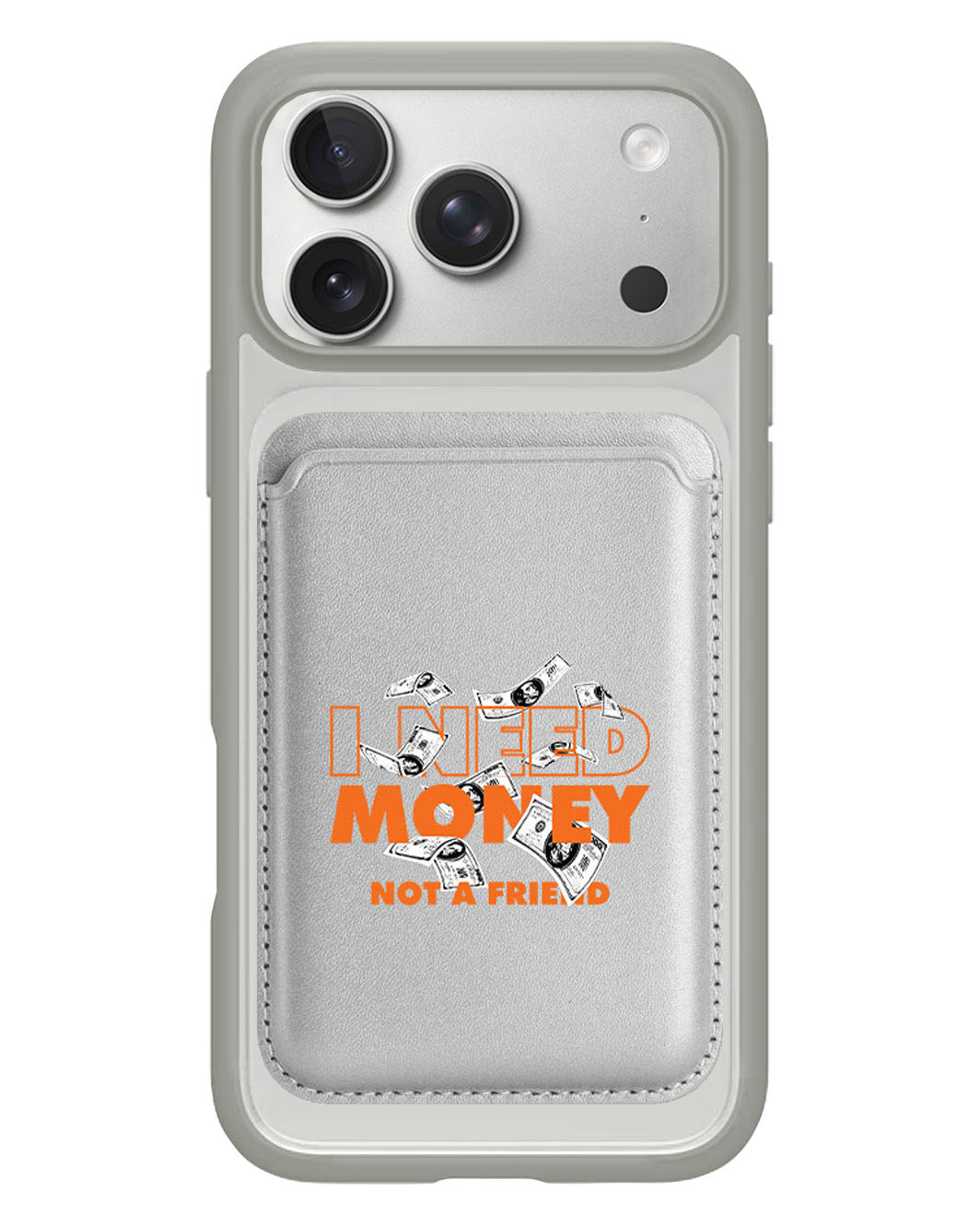 iPhone Magnetic Wallet Case - Money Better Than Friend