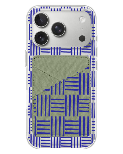 iPhone Phone Wallet Case - Naval Checkered