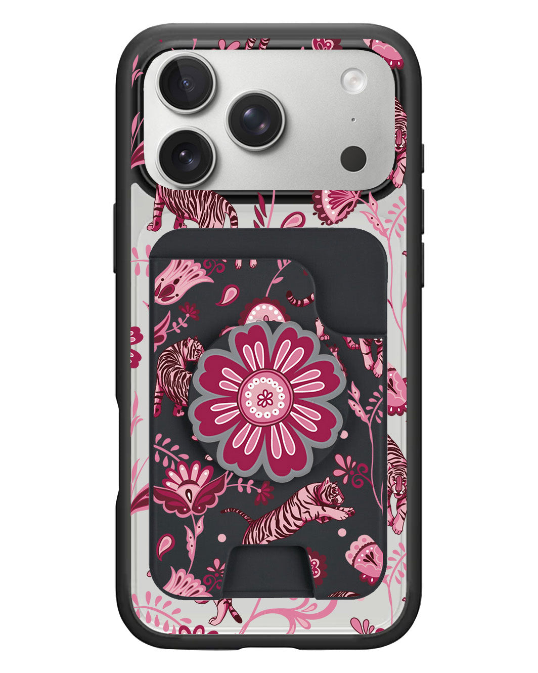 iPhone Magpop Wallet - Tiger & Floral 2.0