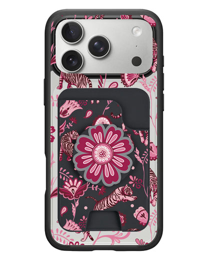 iPhone Magpop Wallet - Tiger & Floral 2.0