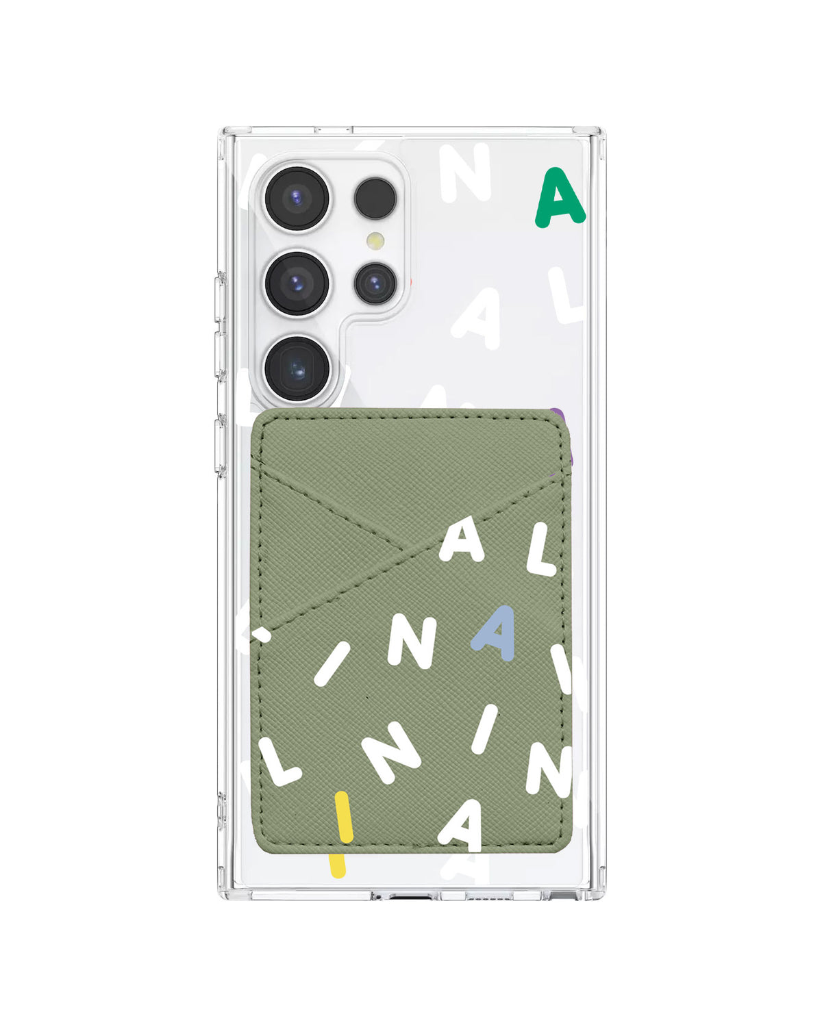 Android Phone Wallet Case - Monogram 2.0 Putih