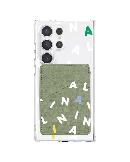 Android Phone Wallet Case - Monogram 2.0 Putih