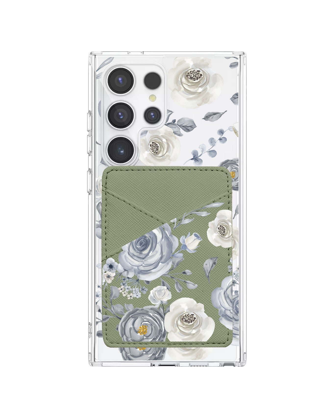Android Phone Wallet Case - Blue Rose