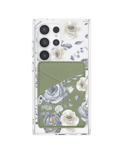 Android Phone Wallet Case - Blue Rose