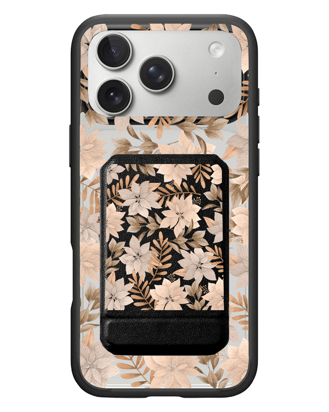 iPhone Magnetic Multifold Wallet - Rustic Lily