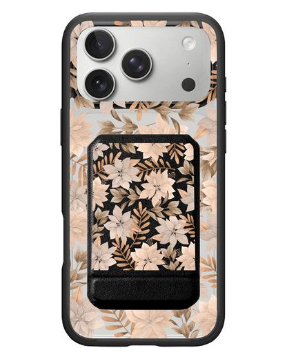 iPhone Magnetic Multifold Wallet - Rustic Lily