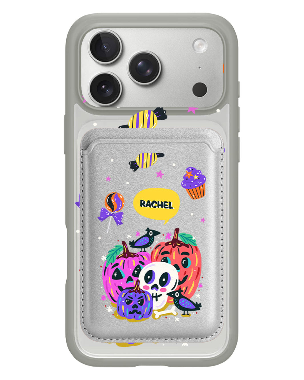 iPhone Magnetic Wallet Case - Pumpkins Monster