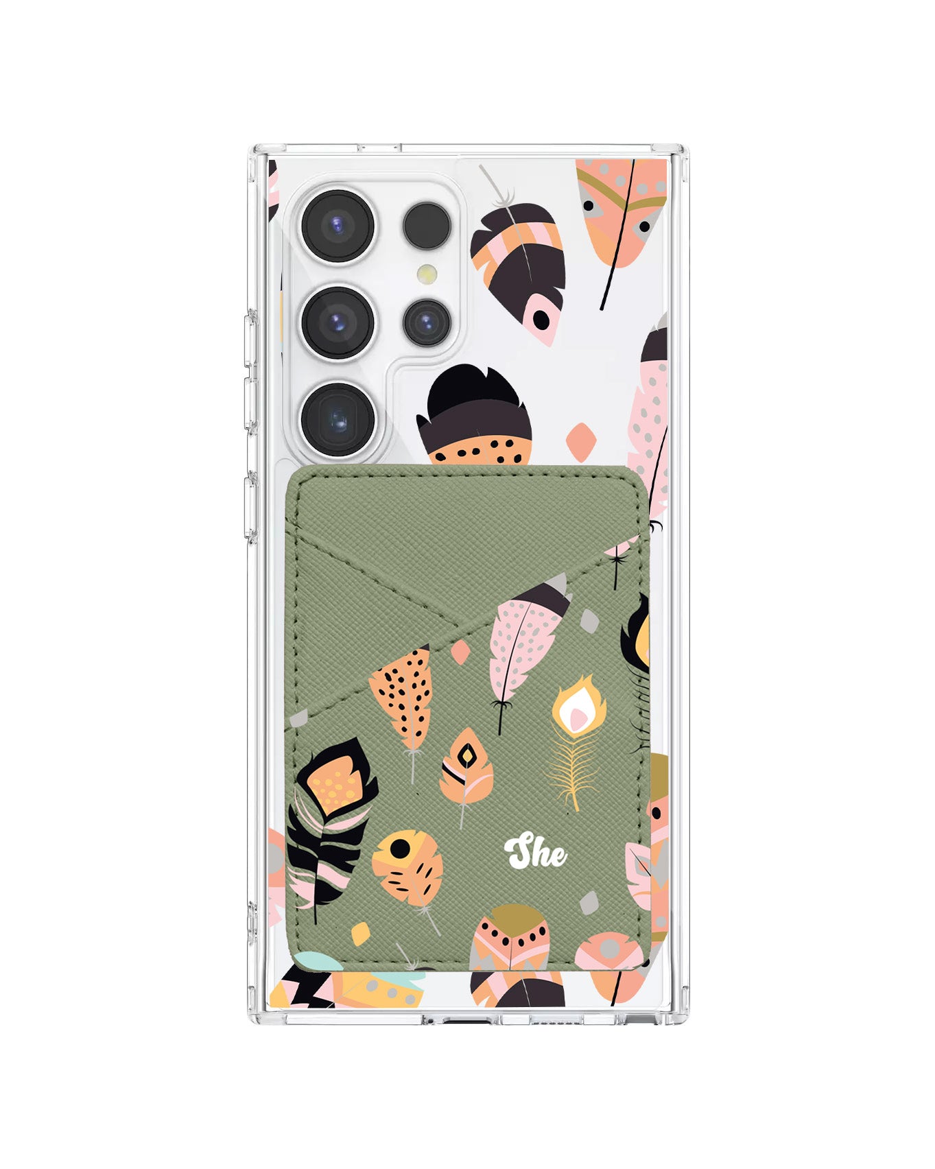 Android Phone Wallet Case - Feathers