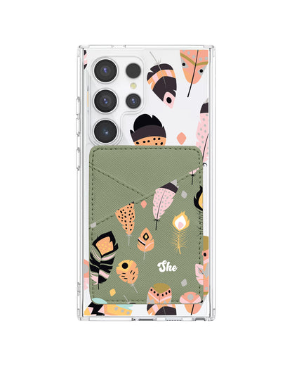 Android Phone Wallet Case - Feathers