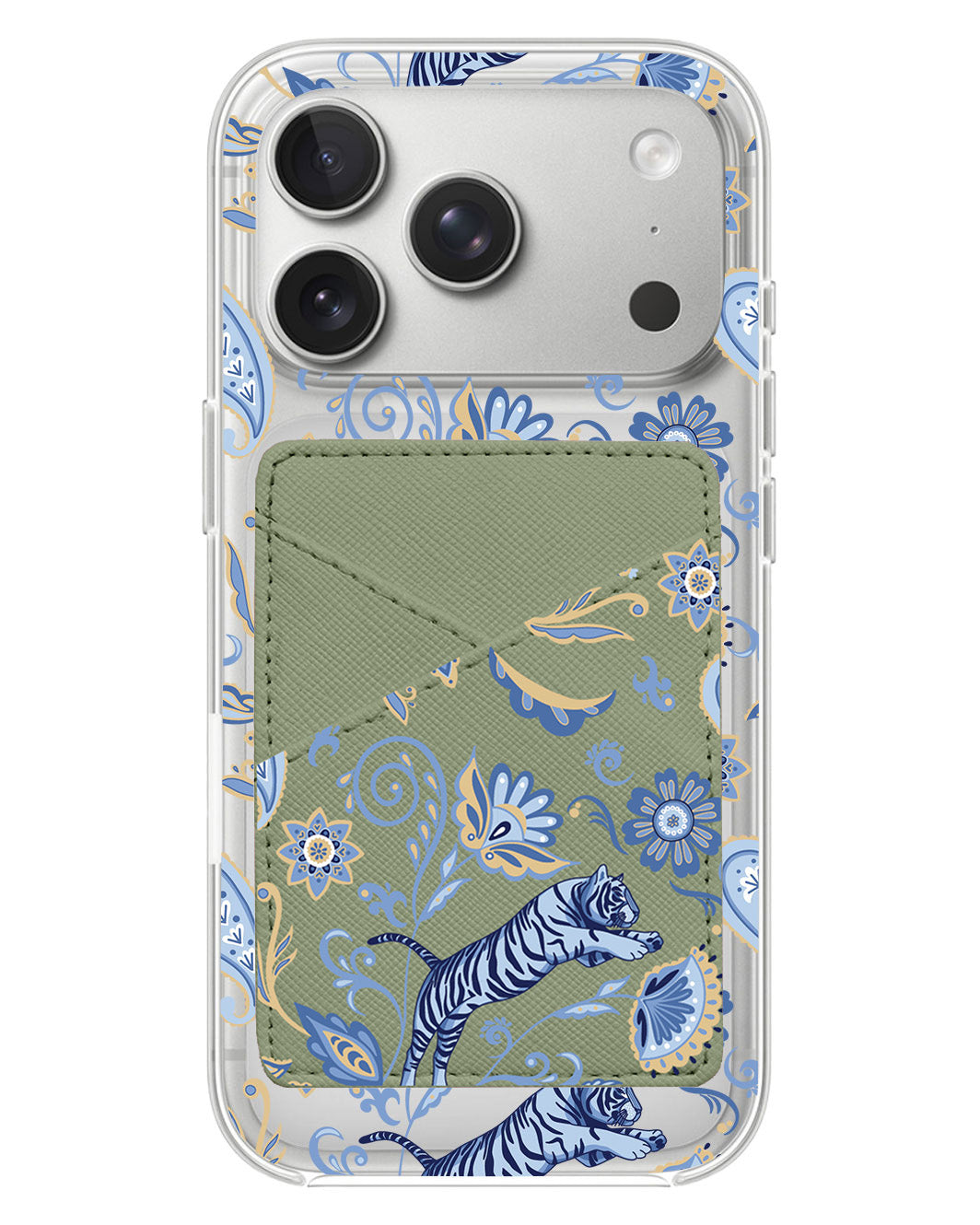 iPhone Phone Wallet Case - Tiger & Floral 1.0