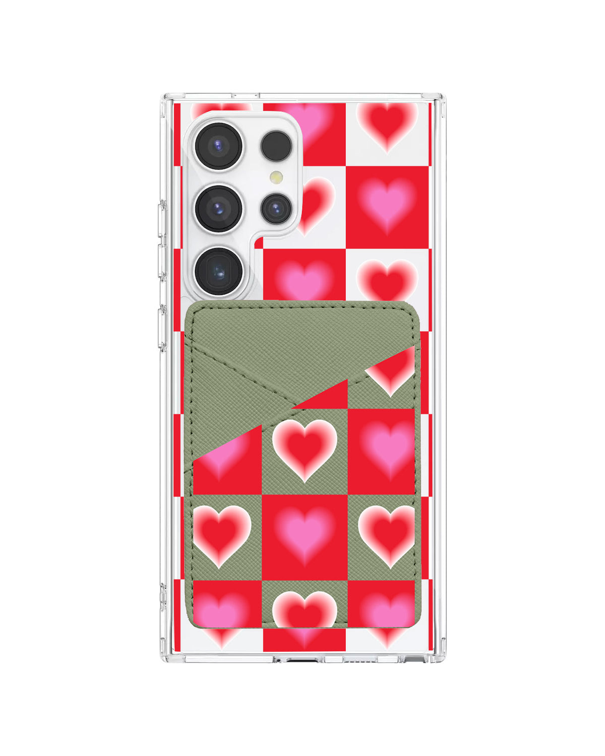Android Phone Wallet Case - Love Checkered